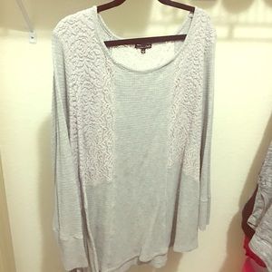 Grey Lace Sweater